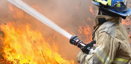 Firefighter on duty