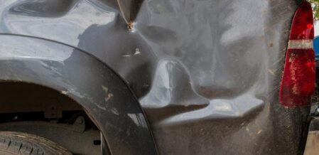 Sideswipe car accident