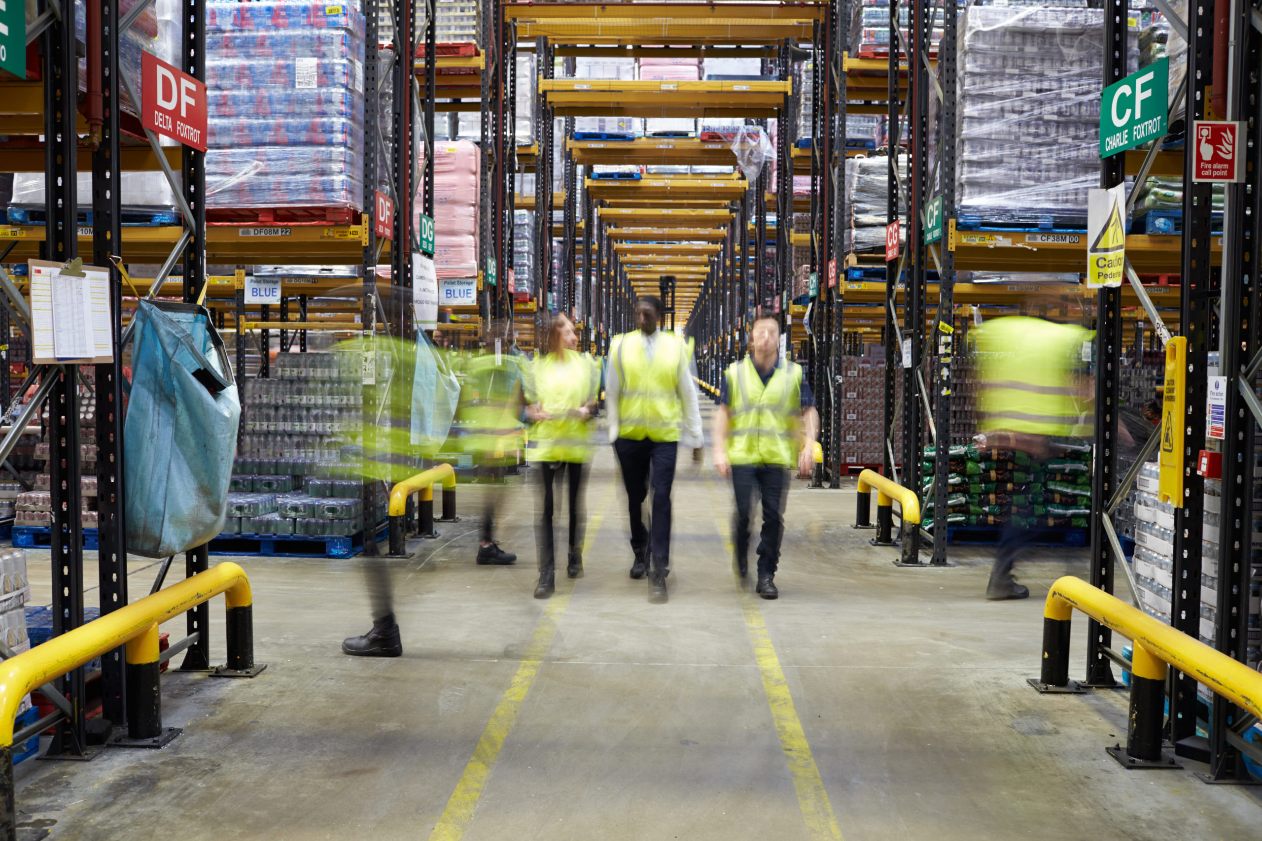 workers in a Charleston warehouse