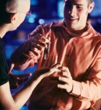 a drunk guy handing over his keys
