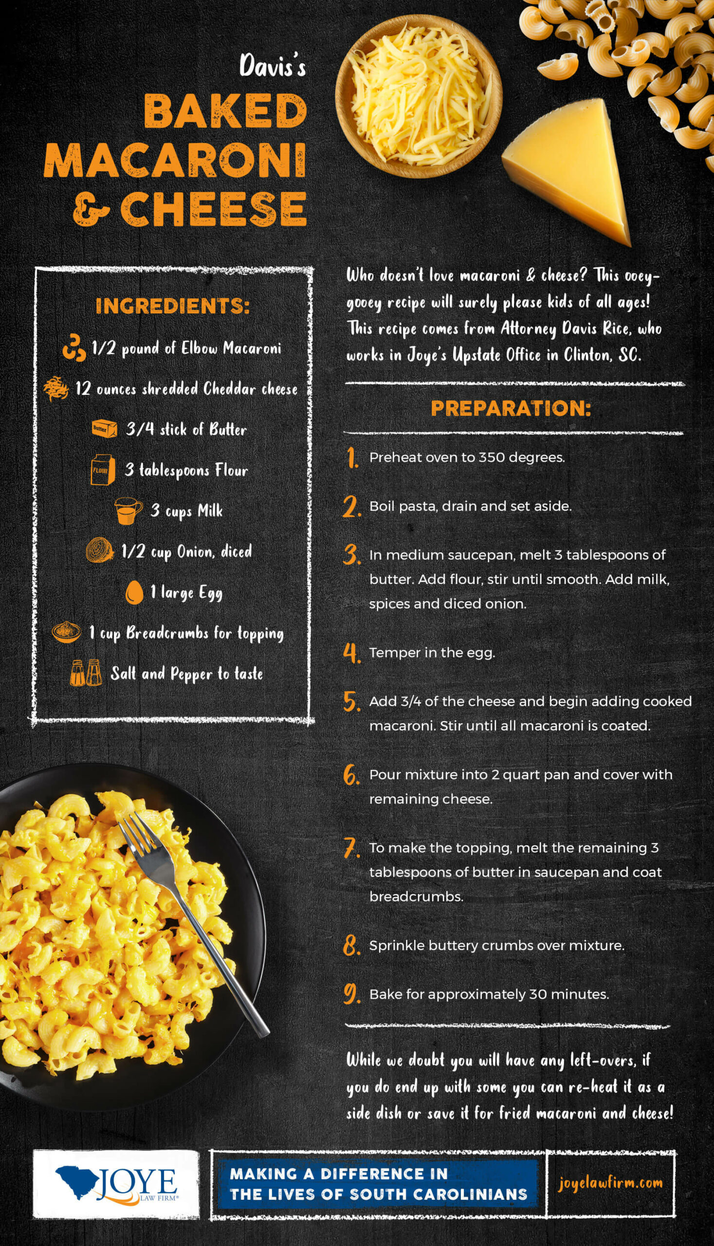 Homemade Baked Mac & Cheese (with Infographic) - Step-by-step Recipe