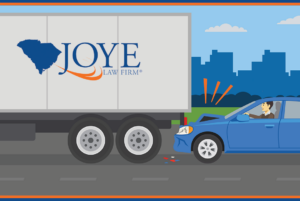 blind spot behind a large truck