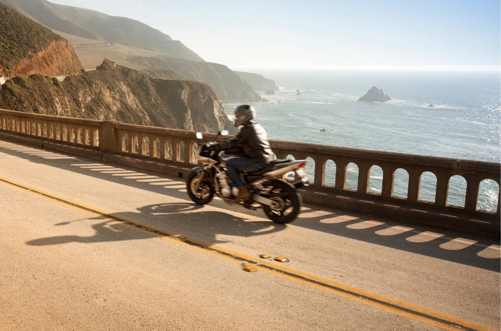 motorcycle on highway