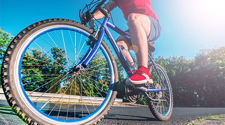 person riding bicycle