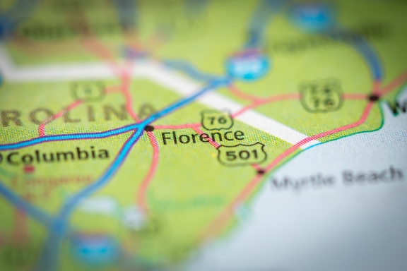 florence south carolina on a map