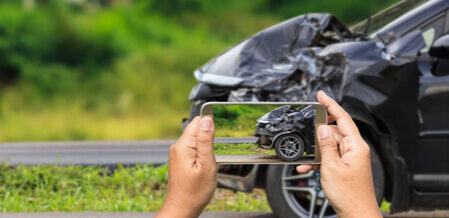 taking photos of car accident damage