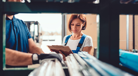 retail store employee working