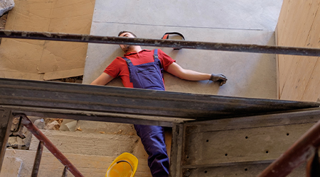 injured construction worker