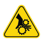 factory hazard sign at work