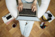 woman working from home