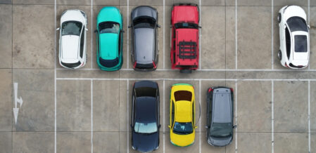 cars parked in a parking lot