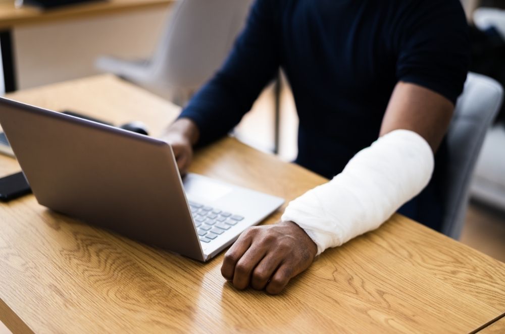 Image of a person with a broken arm