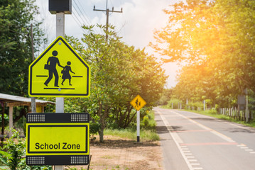 school zone traffic sign