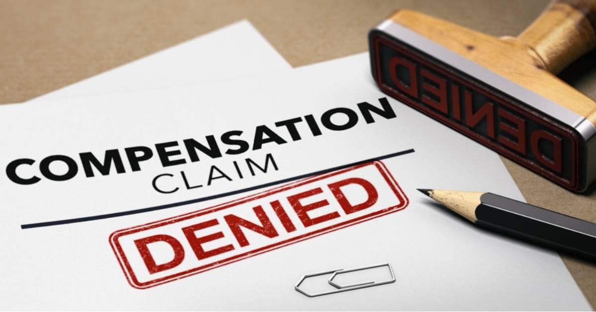 Workers Comp claim with stamped denied in Charleston