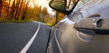 car driving from accident