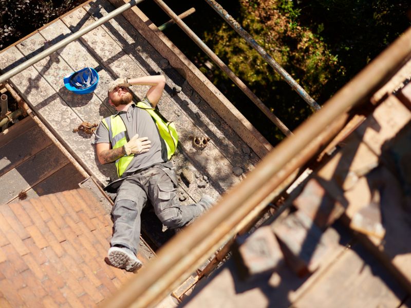 construction injury as a result of a slip and fall accident