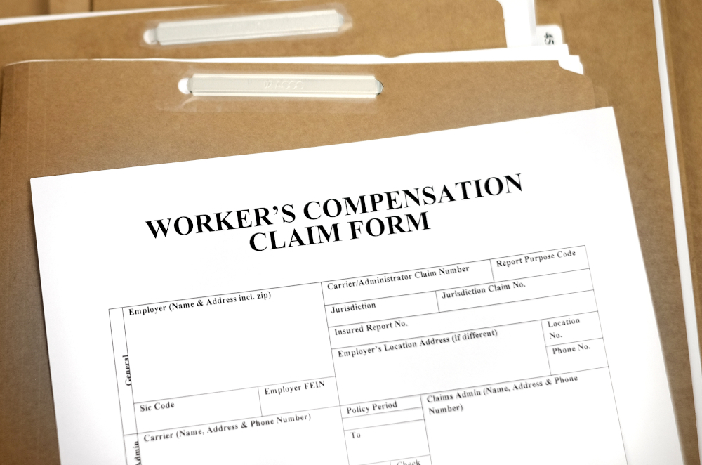 Image of a workers' compensation claim form