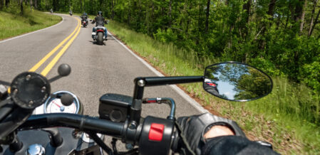 Image of someone riding a motorcycle