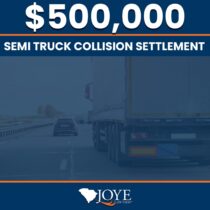 $500,000 settlement for a semi-truck collision