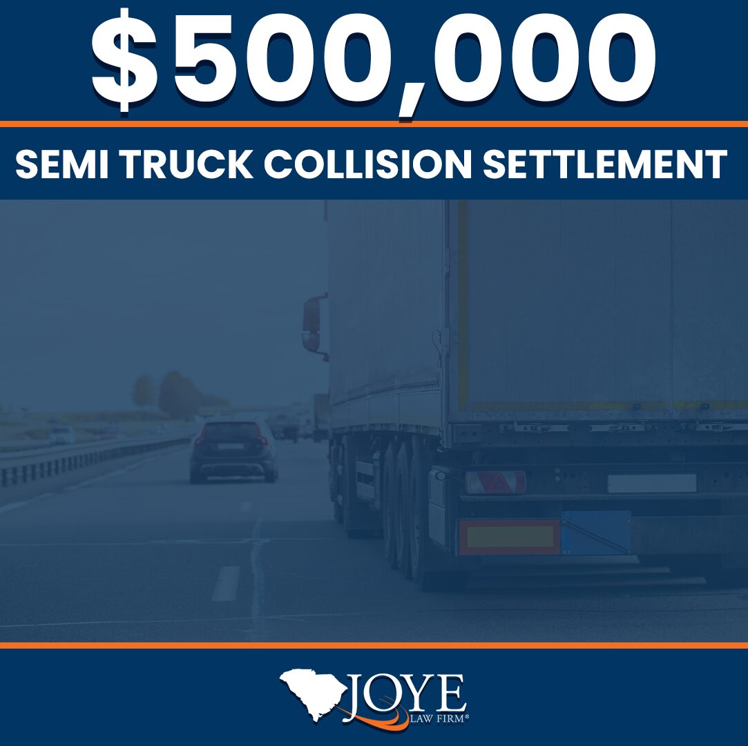$500,000 settlement for a semi-truck collision