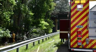 Passenger killed in high-speed crash with median on I-95 (Courtesy: Colleton County Fire-Rescue)