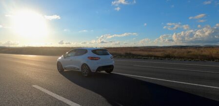 Self driving car on SC highway