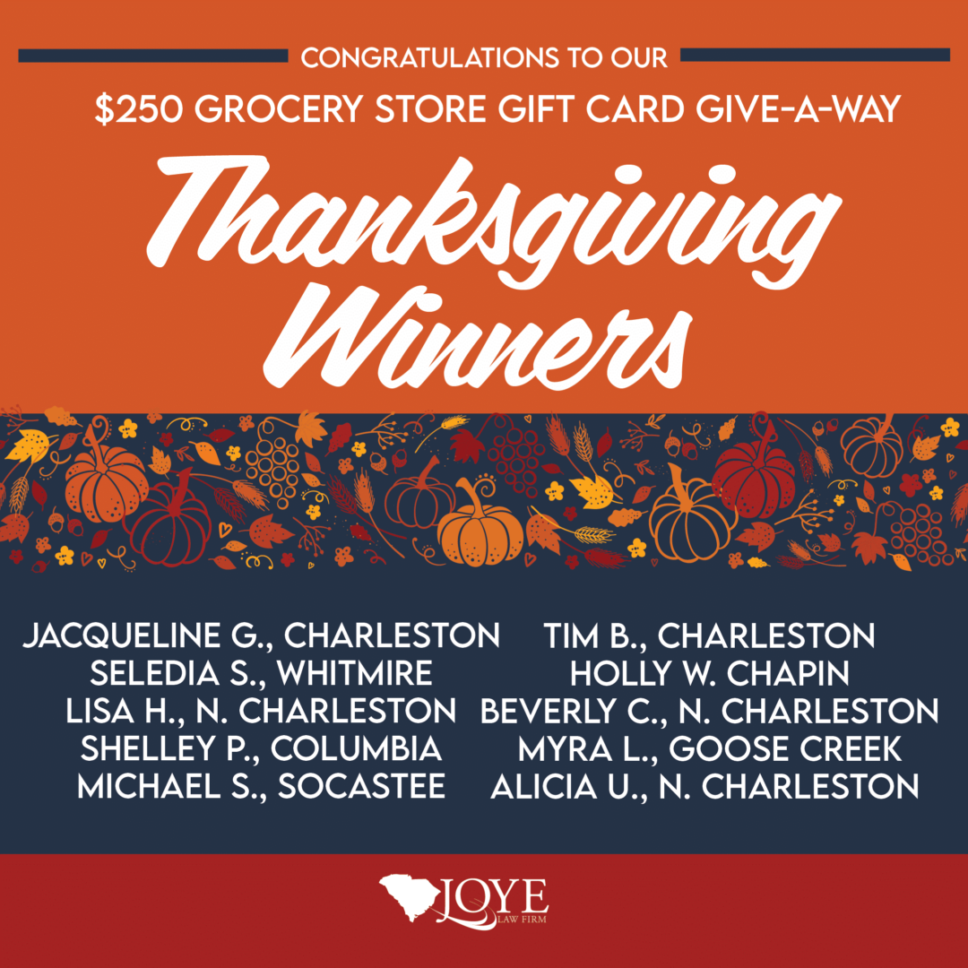 List of people who won the Thanksgiving grocery store gift card giveaway