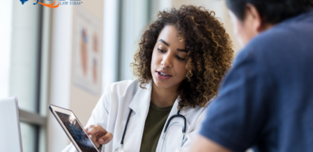 Image of a doctor talking to a patient
