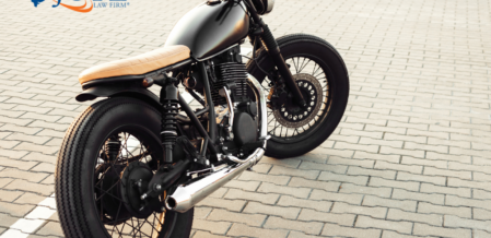 Image of a motorcycle parked in a parking space