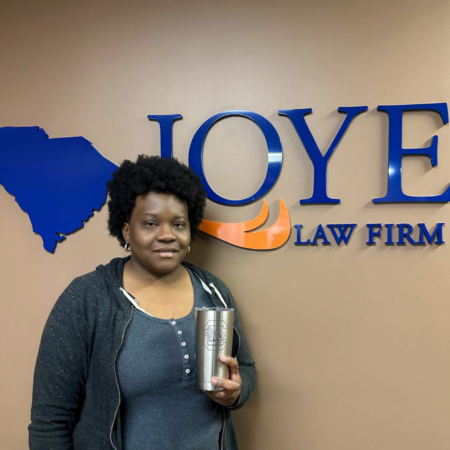 Carolina Yeti Winner - Laquanda Isaac at the Joye Law Firm Injury Lawyers