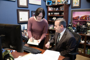 Attorney's discussing a case