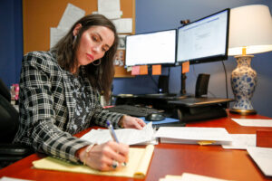 Sydney Lynn working on a case in Columbia SC