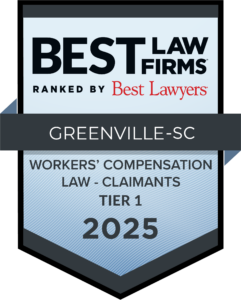 2025 Best Law Firms Badge - Tier 1 - Greenville - WC