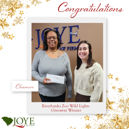 2024 Joye Law Firm Injury Lawyers Holiday Lights Giveaway Winner