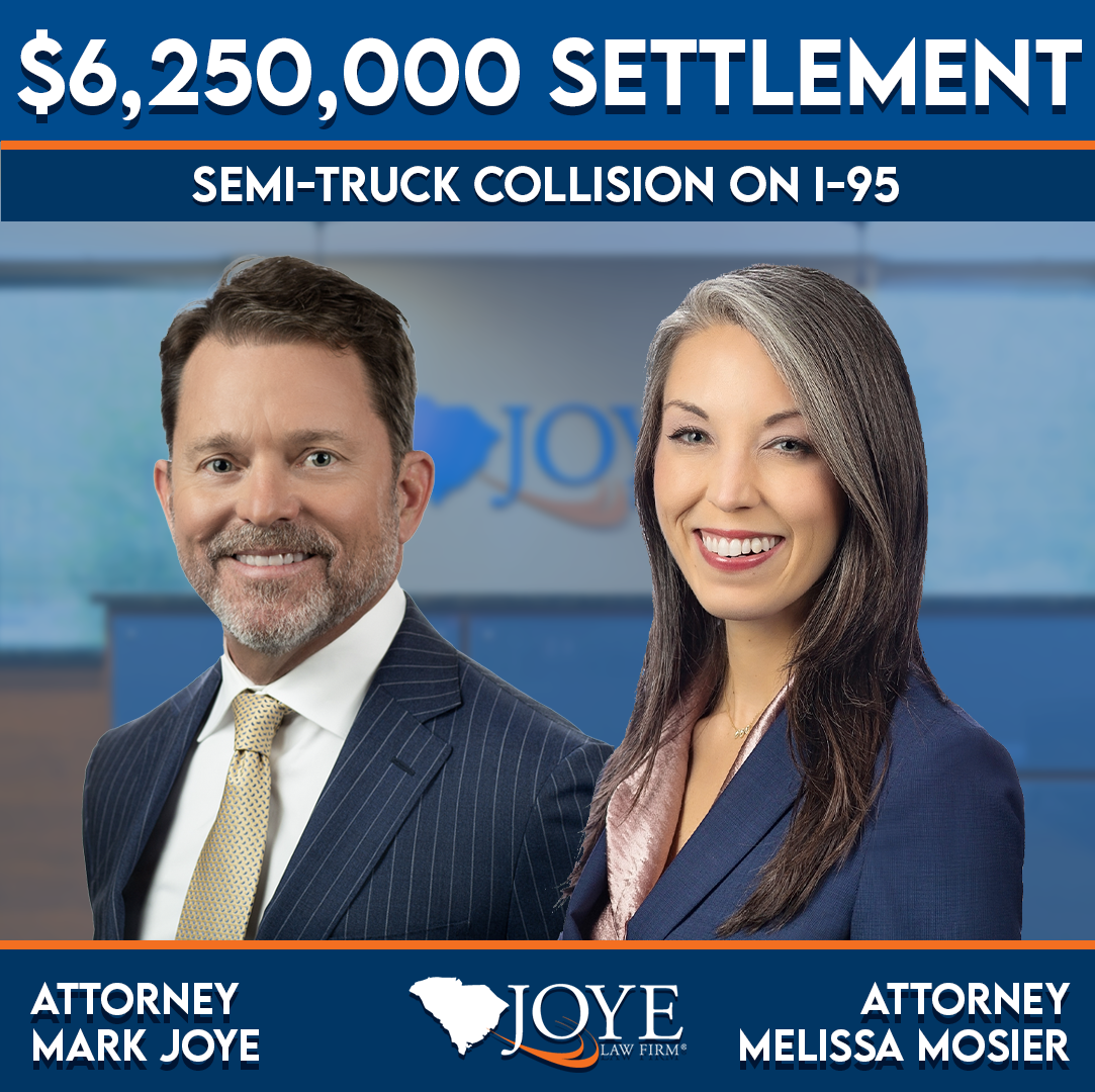 Attorneys Melissa Mosier ad Mark Joye awarded $6.25 million settlement for semi-truck collision