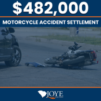 A Joye Law Firm Injury Lawyers attorney from the Charleston office secured a $482,000 settlement for a motorcyclist injured in a crash in Summerville, South Carolina.