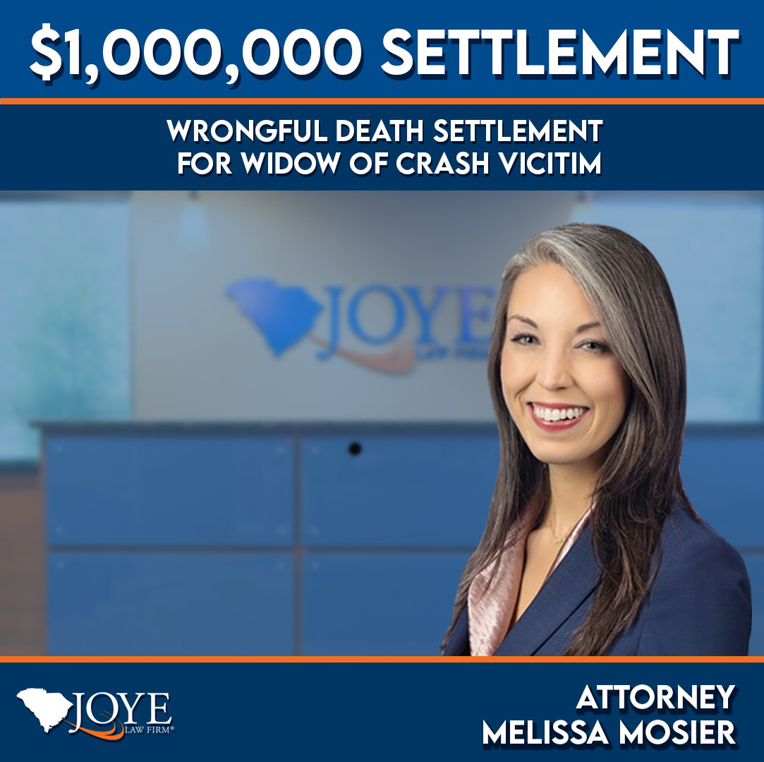 Joye Law Firm attorney Melissa Mosier secures a $1 million settlement for a widow of a crash victim