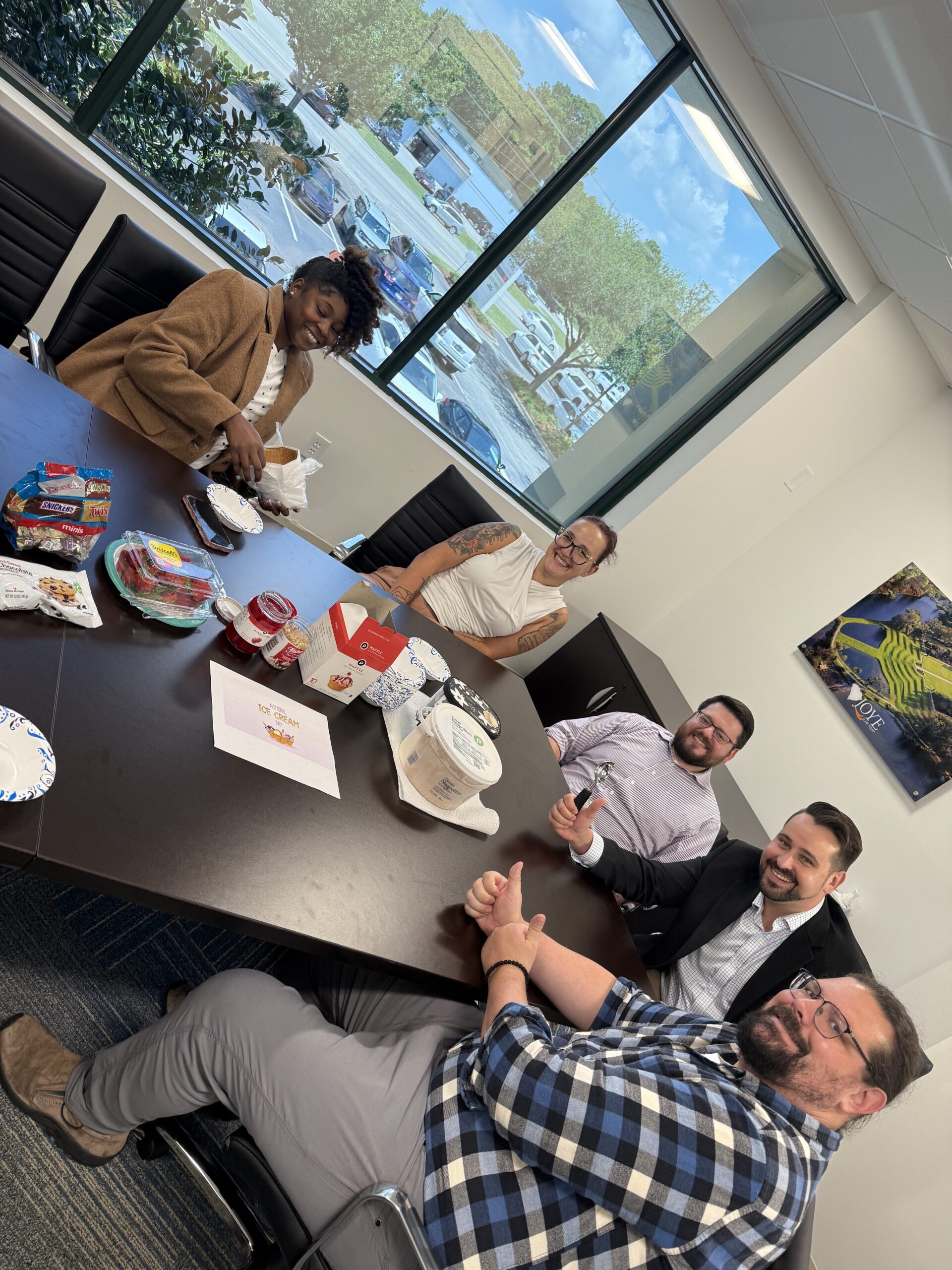Joye Law Firm Injury Lawyers Celebrates National Ice Cream Day with a Sweet Office-Wide Treat