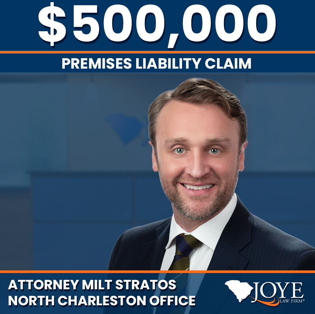 $500,000 premise liability settlement secured for a woman mauled by a dog while on the job in North Charleston by Joye Law Firm Injury Lawyers Attorney Milt Stratos