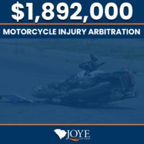 $1,892,000 settlement for a motorcycle injury arbitration