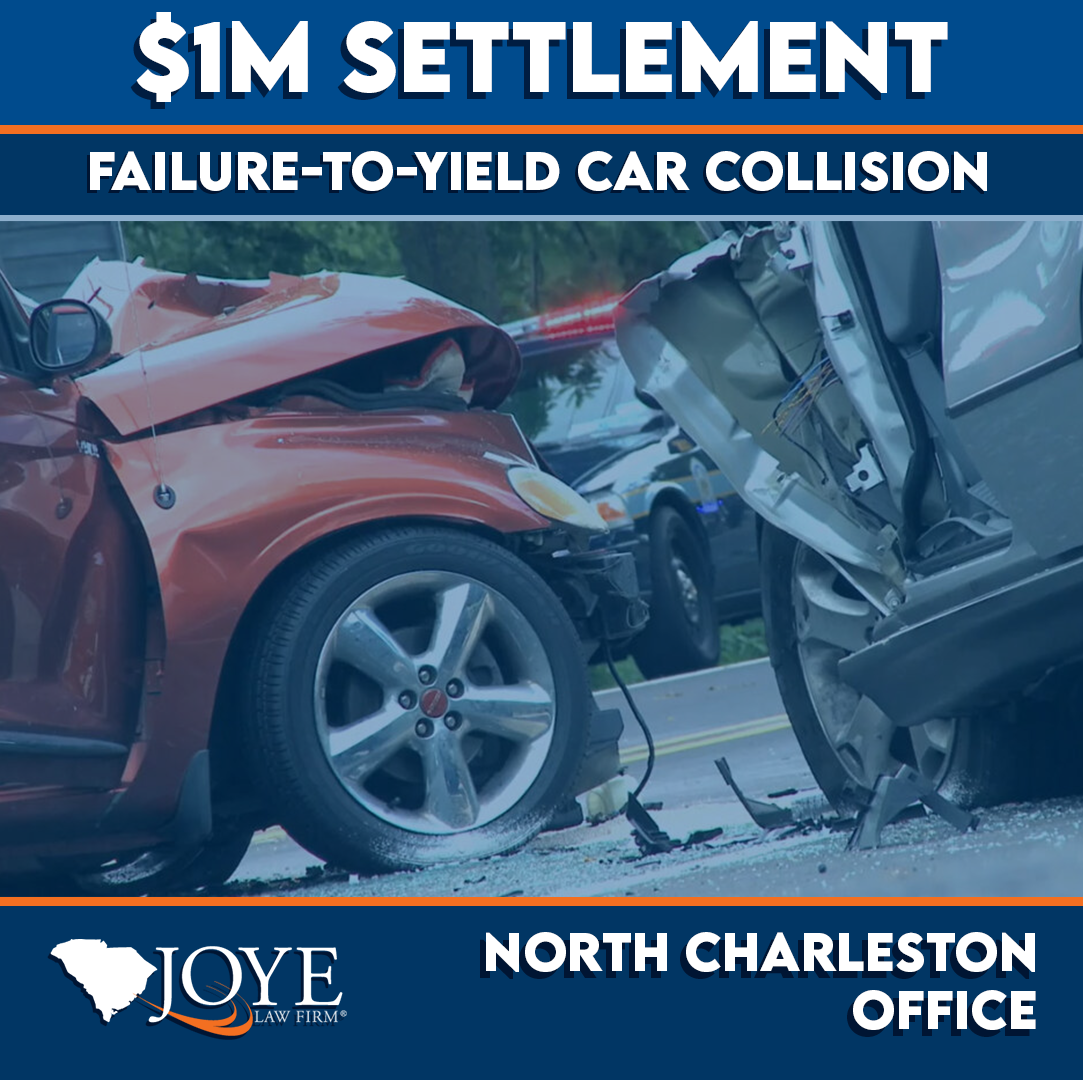 $1M Settlement for the victim of a failure to yield car collision that lead to permanent spinal injuries